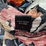 Fika The Brand Women's Dress Size Small Black With Orange, Pink, Blue Floral Orange Photo 5