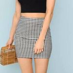 SheIn Plaid Tight Skirt Photo 0