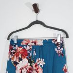 Band of Gypsies  Teal Blue Floral Print Flowy Boho Shorts NWT Size Small Photo 1