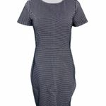 Kensie Black & White Checked Zipper Detail Knit Mini Dress Photo 0