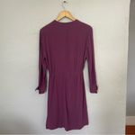 Eileen Fisher  Purple Long Sleeve A-Line Minimalist Work Shirt Dress Photo 6