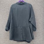 Joan Rivers Womens Button Tunic Blouse Size 28W Faux Suede Oversized Warm Cozy Gray Photo 2
