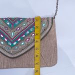 Chico's Vintage  Jerri Clutch Embroidered Tan Bag NWOT Photo 9