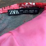 ZARA Women’s Pink Blogger Favorite Jeweled Jacquard Valentines Day Mini Dress Photo 5