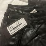 Nasty Gal Black Coated Pants Photo 4