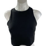 Athleta Women's Black High Neck Racerback Yoga Workout Athletic Crop Top Size M Photo 0
