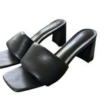 Charlotte Russe Women’s Square Toe Faux Leather Slip-on Sandal Size 10 Photo 1