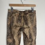 Lauren Ralph Lauren Pants Womens 4P Brown Snake Print Cotton Petite Zipper Hem Photo 10