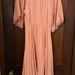 Lulus My Darling Love Peach Three-Quarter
Sleeve Handkerchief Midi Dress Size S Photo 2