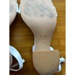 Zac Posen  Chunky Heel Logo White Sandal Photo 8