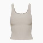 Aritzia  Babaton NWOT Sculpt Knit Squareneck Tank Grey Photo 4