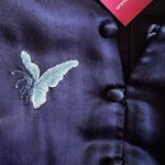 NEW Urban Native 100% Silk Embroidered Butterfly Maxi Dress Blue Boho Cottage Photo 5