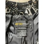 Metrostyle Snake Print Genuine Leather Jacket Black &‎ White Pattern Size 4 Photo 1