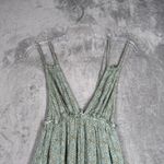 PaperMoon Dress Womens Medium Green Floral Tiered Boho Bohemian Peasant Photo 3