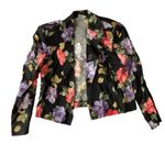 Vintage Alida Floral Blazer Black Size 10 Photo 2
