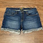 Lucky Brand The Abbey Blue Jean Shorts with Embroidery Hem Details Size 10 / 30 Photo 0