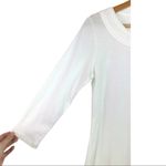 Karen Scott Sport - White Cotton 3/4 Sleeve Dress Photo 2
