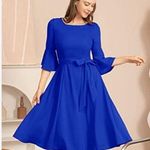 Hr homrain Elegant royal Blue Midi Dress Size 3X Photo 0