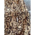 ZARA Brown Snakeskin Python Crewneck Short Sleeve T-Shirt Medium Photo 4