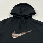 Nike Therma-Fit Swoosh Logo Just Do It Black Athletic Hoodie Sweatshirt Womens S Photo 1