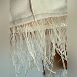 Vince Camuto NWT ‎ New Romantic Feather Trim Beige Midi Straight Skirt Size L Photo 2