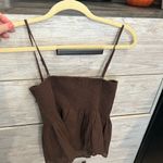 American Eagle  Smocked Babydoll Bow Tank Top Size Medium Photo 4