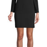 ALC Frank A.L.C. Fiona Black Crepe Puff Long Sleeve Mini Dress Size 4 Round Neck Cocktail Photo 0