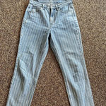 American Eagle womens Mom Jeans blue Stripe, High-Rise, 100% Cotton, Retro Sz 6 Photo 1