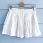 Mustard Seed White Linen Shorts Photo 0