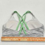 Lululemon Align Sports Bra Gray Stripe Green Straps Sz 12 Yoga Athletic Pilates Photo 3