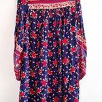 Faithfull the Brand Dress Navy Blue Rose Garden Print Ellie Dress Sz US 6 GUC Photo 8