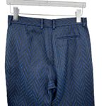 Madewell Et Sezane pants women's 4 crop chevron career dress trouser blue black Photo 4