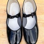 Capezio Danshuz Black Patent Leather Tap Shoes Size 7.5 Photo 0