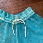 Free People  Summertime Blues Knit Shorts Sz XL Blue Butterfly Photo 6