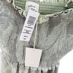 Aritzia Wilfred Size XXS Catamaran Ruffle Mini Dress Silver Sage Green Coquette Photo 3