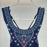 Flying Tomato Embellished Halter Maxi Dress Blue Green pink embroidered M summer Photo 6