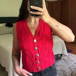 Cherry Red Sweater Vest Photo 0