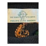 Vintage Design Options by Philip & Jane Gordon Grape Cardigan Sweater Size Large Black Photo 5