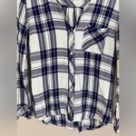 Rails Plaid Flannel Button Down Hunter Shirt in White Navy Orchid sz Small $158 Photo 5