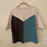 Prómesa Crewneck Promesa Color Block Cozy Sweatshirt Top Oversized Size Medium Photo 1