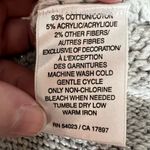 Old Navy Womens Y2K Hooded Sweater Pullover Long Sleeves V Neck Gray Silver Med Photo 8