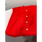 Cynthia Rowley Cynthia‎ Rowley Red Button Front Spaghetti Straps Linen Summer Mini Dress US 8 Photo 4