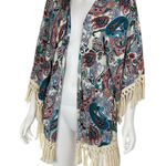 Umgee  Boho Paisley Wrap Shawl Fringe Tassel Lightweight‎ Women's  Small / Medium Photo 0