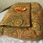 Zalo: Orange/Yellow Paisley, Cloth handbag Photo 5