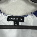 Harper 241 Blue White Paisley Blouse Size Large Photo 6