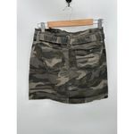 Blue Spice Skirt Women 7 Green Camo Print Belted Mini Cotton Blend Y2K 90s Photo 1