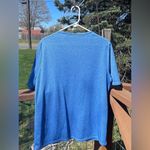 Lee Women Vintage Katie  
Short Sleeve Blue Double Layer Blouse Shirt Photo 1