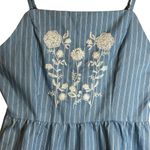 Harper  Heritage Francesca’s Blue White Embroidered Baby Doll Tank Size Small NWT Photo 1