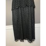 Vintage Kappi Dress Womens Small Black Lace Peplum Midi Cocktail Made USA 80s Photo 4