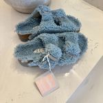 Birkenstock Arizona Big Buckle Genuine Shearling Slide Sandal in Faded Aqua Photo 3